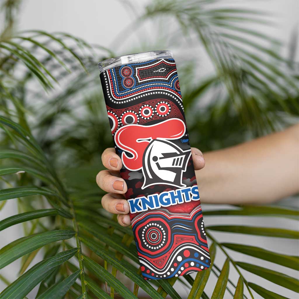 ANZAC Day Newcastle Knights Skinny Tumbler Military Memorial Aboriginal Indigenous Art