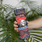 ANZAC Day Newcastle Knights Skinny Tumbler Military Memorial Aboriginal Indigenous Art