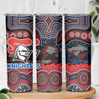 ANZAC Day Newcastle Knights Skinny Tumbler Military Memorial Aboriginal Indigenous Art