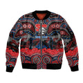 ANZAC Day Newcastle Knights Sleeve Zip Bomber Jacket Military Memorial Aboriginal Indigenous Art