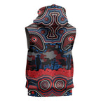 ANZAC Day Newcastle Knights Sleeveless Hoodie Military Memorial Aboriginal Indigenous Art