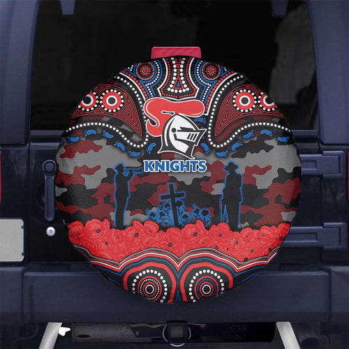ANZAC Day Newcastle Knights Spare Tire Cover Military Memorial Aboriginal Indigenous Art