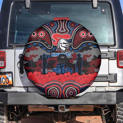 ANZAC Day Newcastle Knights Spare Tire Cover Military Memorial Aboriginal Indigenous Art