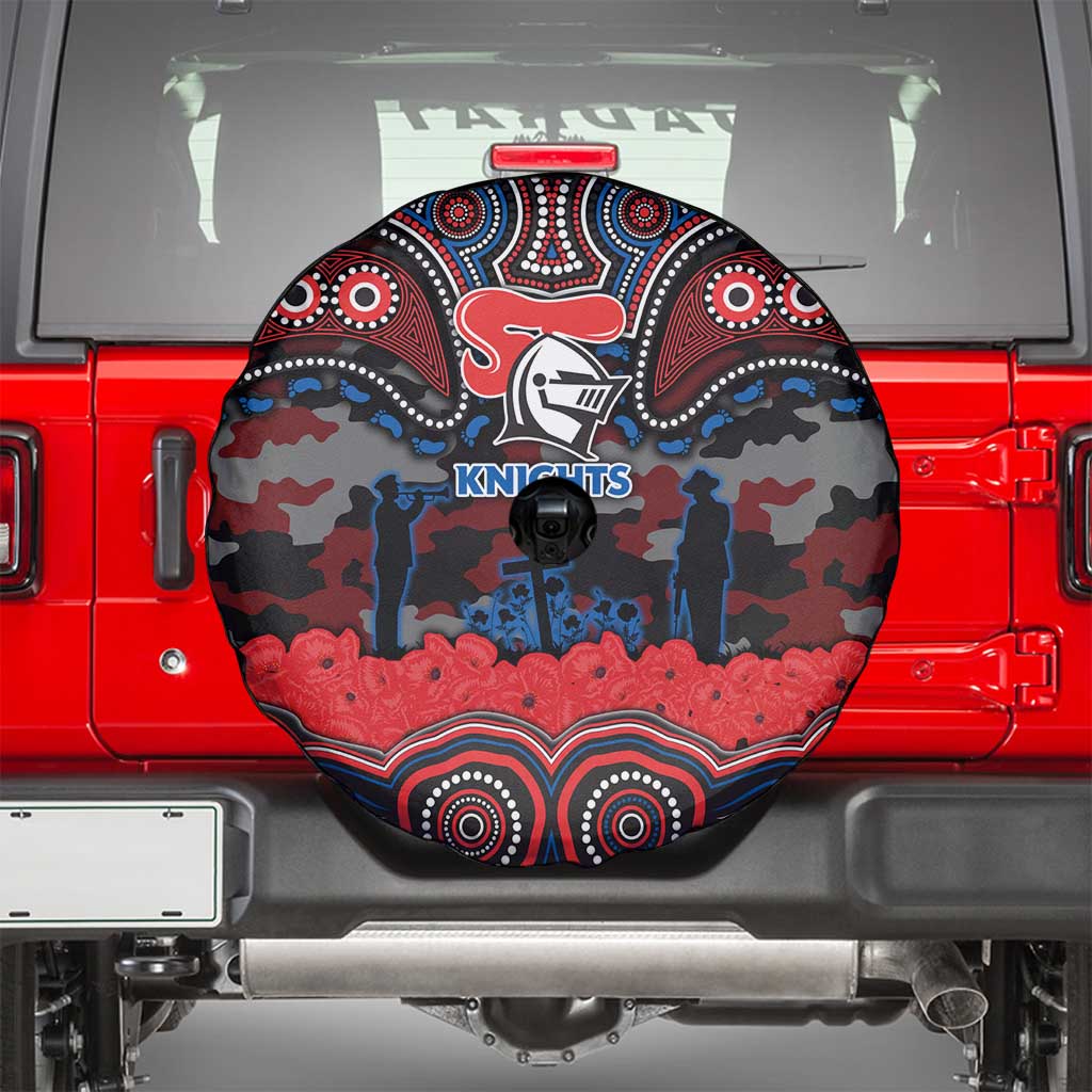 ANZAC Day Newcastle Knights Spare Tire Cover Military Memorial Aboriginal Indigenous Art