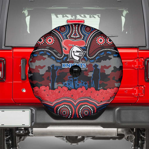 ANZAC Day Newcastle Knights Spare Tire Cover Military Memorial Aboriginal Indigenous Art
