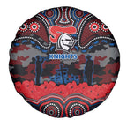 ANZAC Day Newcastle Knights Spare Tire Cover Military Memorial Aboriginal Indigenous Art