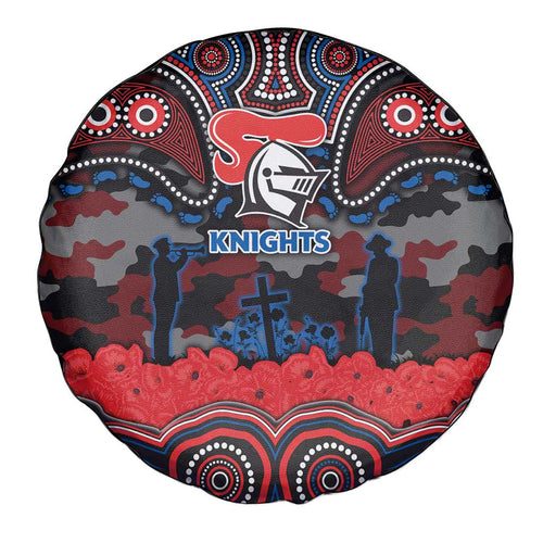 ANZAC Day Newcastle Knights Spare Tire Cover Military Memorial Aboriginal Indigenous Art