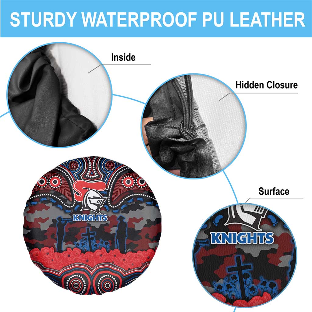 ANZAC Day Newcastle Knights Spare Tire Cover Military Memorial Aboriginal Indigenous Art