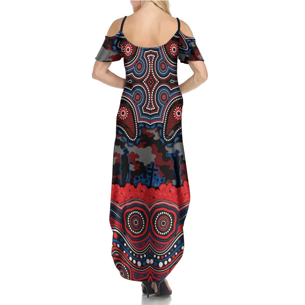 ANZAC Day Newcastle Knights Summer Maxi Dress Military Memorial Aboriginal Indigenous Art