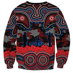 ANZAC Day Newcastle Knights Sweatshirt Military Memorial Aboriginal Indigenous Art