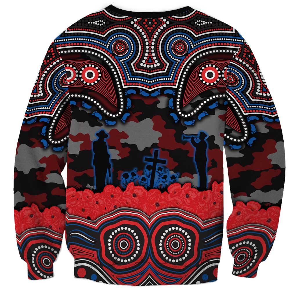 ANZAC Day Newcastle Knights Sweatshirt Military Memorial Aboriginal Indigenous Art