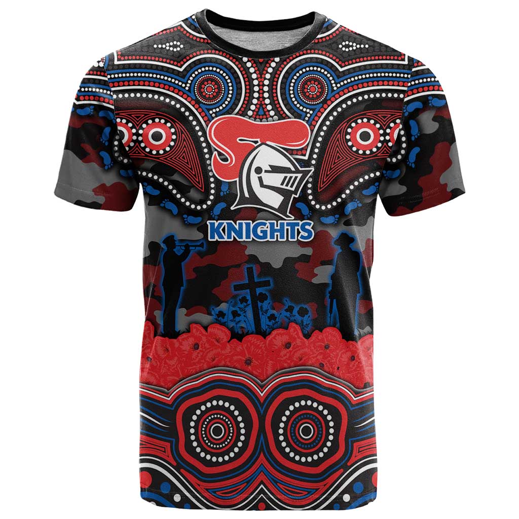 ANZAC Day Newcastle Knights T Shirt Military Memorial Aboriginal Indigenous Art