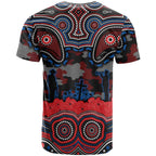 ANZAC Day Newcastle Knights T Shirt Military Memorial Aboriginal Indigenous Art
