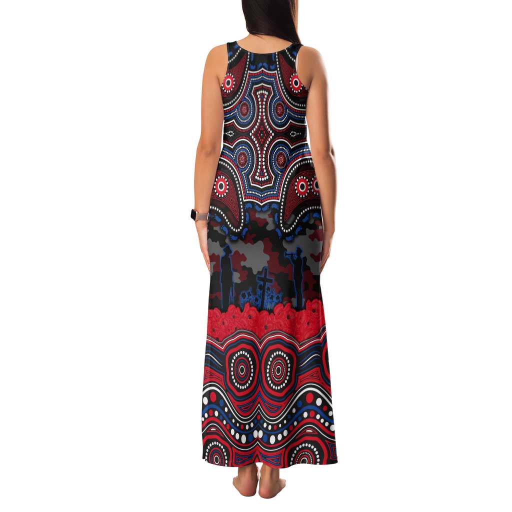ANZAC Day Newcastle Knights Tank Maxi Dress Military Memorial Aboriginal Indigenous Art