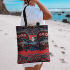 ANZAC Day Newcastle Knights Tote Bag Military Memorial Aboriginal Indigenous Art