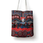 ANZAC Day Newcastle Knights Tote Bag Military Memorial Aboriginal Indigenous Art