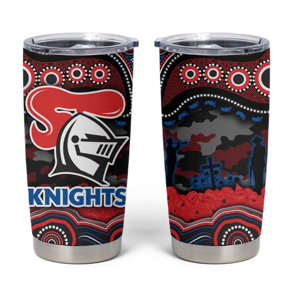 ANZAC Day Newcastle Knights Tumbler Cup Military Memorial Aboriginal Indigenous Art