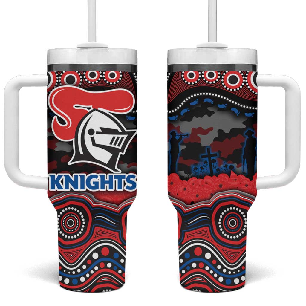 ANZAC Day Newcastle Knights Tumbler With Handle Military Memorial Aboriginal Indigenous Art