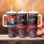 ANZAC Day Newcastle Knights Tumbler With Handle Military Memorial Aboriginal Indigenous Art
