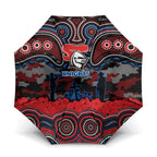 ANZAC Day Newcastle Knights Umbrella Military Memorial Aboriginal Indigenous Art