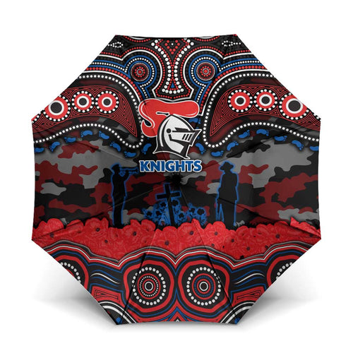 ANZAC Day Newcastle Knights Umbrella Military Memorial Aboriginal Indigenous Art