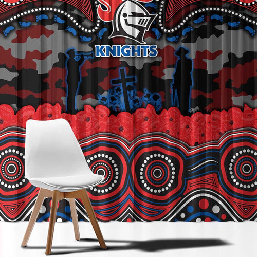ANZAC Day Newcastle Knights Window Curtain Military Memorial Aboriginal Indigenous Art