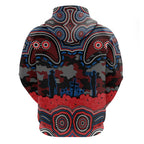 ANZAC Day Newcastle Knights Zip Hoodie Military Memorial Aboriginal Indigenous Art