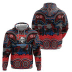 ANZAC Day Newcastle Knights Zip Hoodie Military Memorial Aboriginal Indigenous Art
