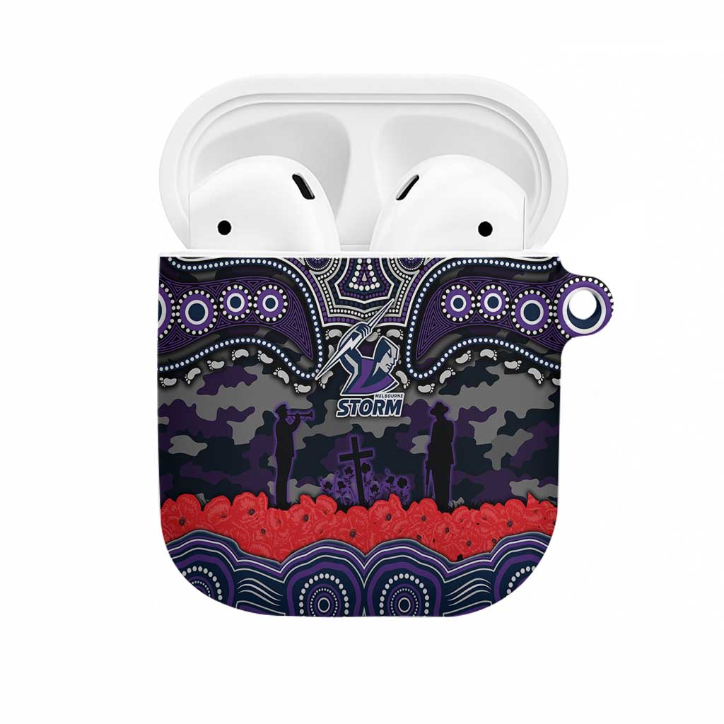 ANZAC Day Melbourne Storm AirPods Case Military Memorial Aboriginal Indigenous Art