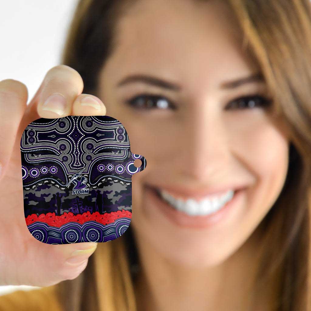 ANZAC Day Melbourne Storm AirPods Case Military Memorial Aboriginal Indigenous Art