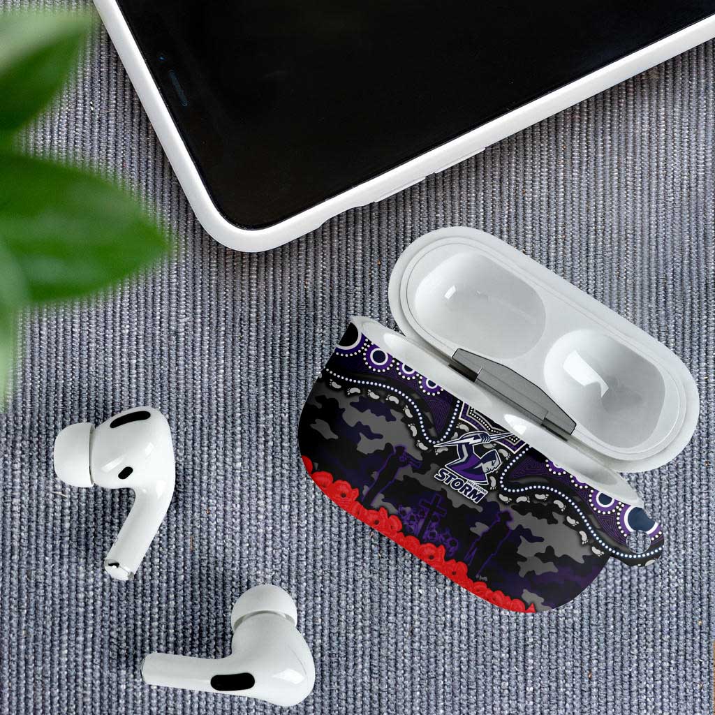 ANZAC Day Melbourne Storm AirPods Case Military Memorial Aboriginal Indigenous Art