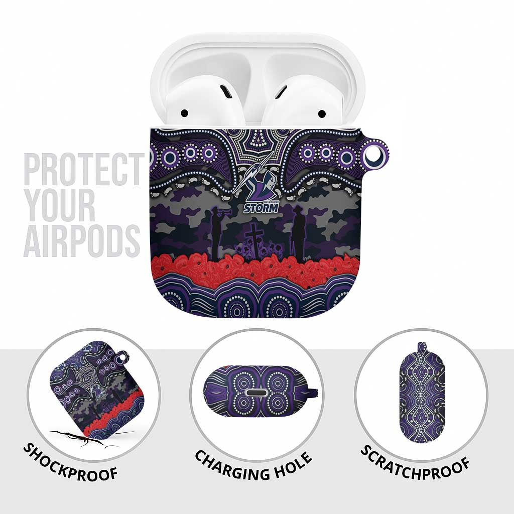 ANZAC Day Melbourne Storm AirPods Case Military Memorial Aboriginal Indigenous Art