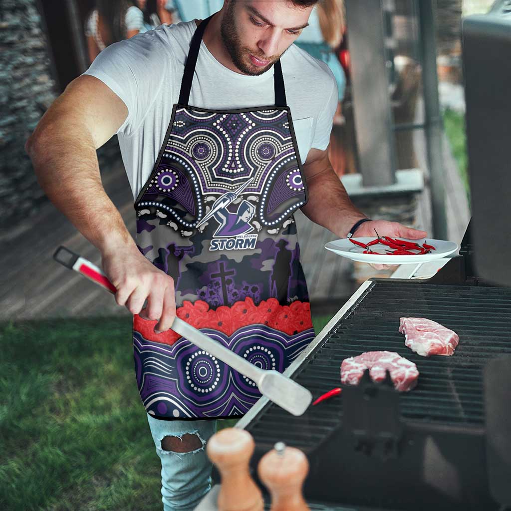 ANZAC Day Melbourne Storm Apron Military Memorial Aboriginal Indigenous Art