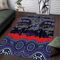 ANZAC Day Melbourne Storm Area Rug Military Memorial Aboriginal Indigenous Art