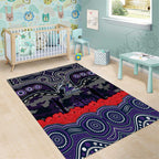 ANZAC Day Melbourne Storm Area Rug Military Memorial Aboriginal Indigenous Art