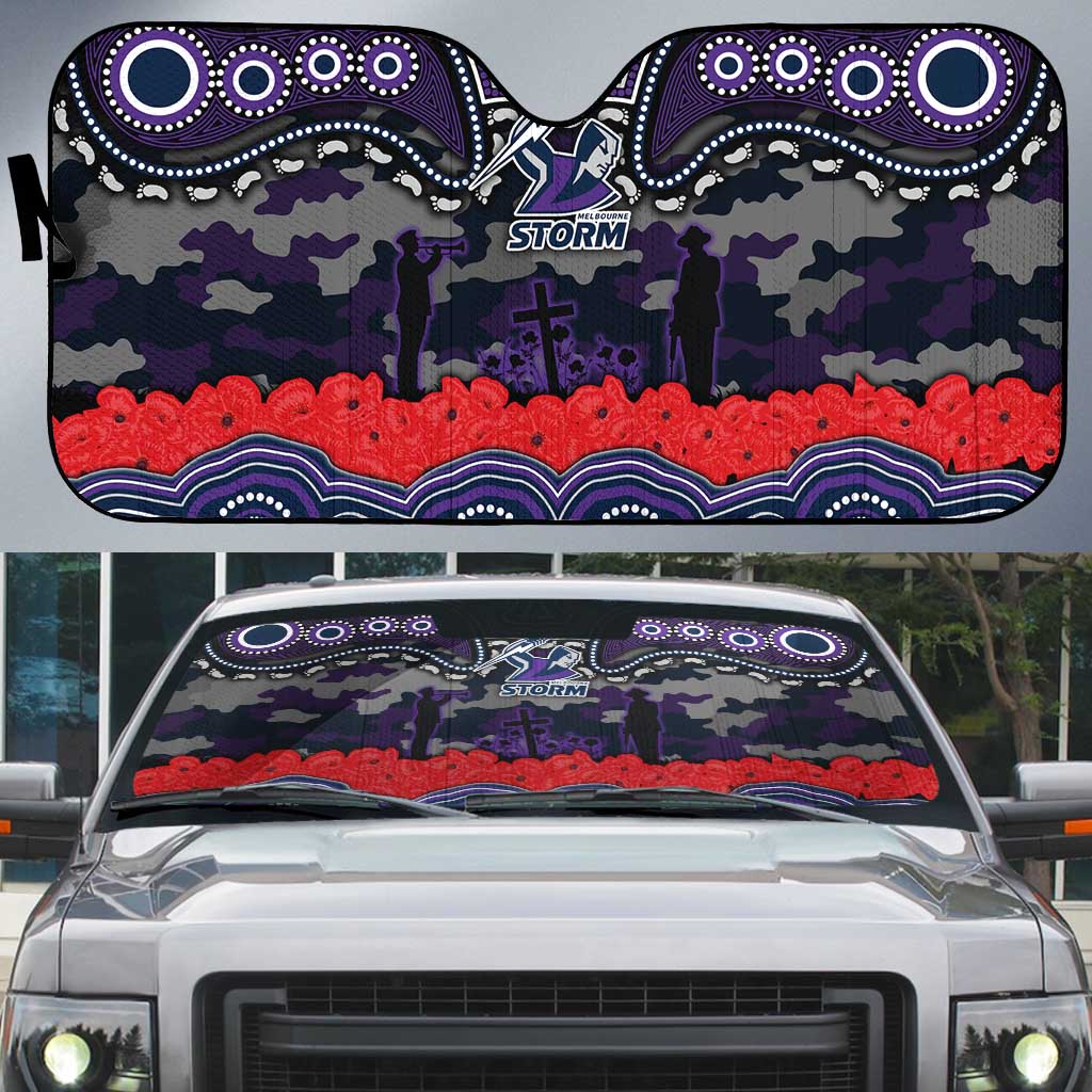 ANZAC Day Melbourne Storm Auto Sun Shade Military Memorial Aboriginal Indigenous Art