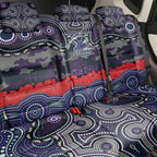ANZAC Day Melbourne Storm Back Car Seat Cover Military Memorial Aboriginal Indigenous Art