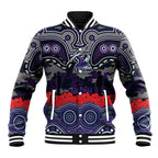ANZAC Day Melbourne Storm Baseball Jacket Military Memorial Aboriginal Indigenous Art