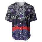 ANZAC Day Melbourne Storm Baseball Jersey Military Memorial Aboriginal Indigenous Art