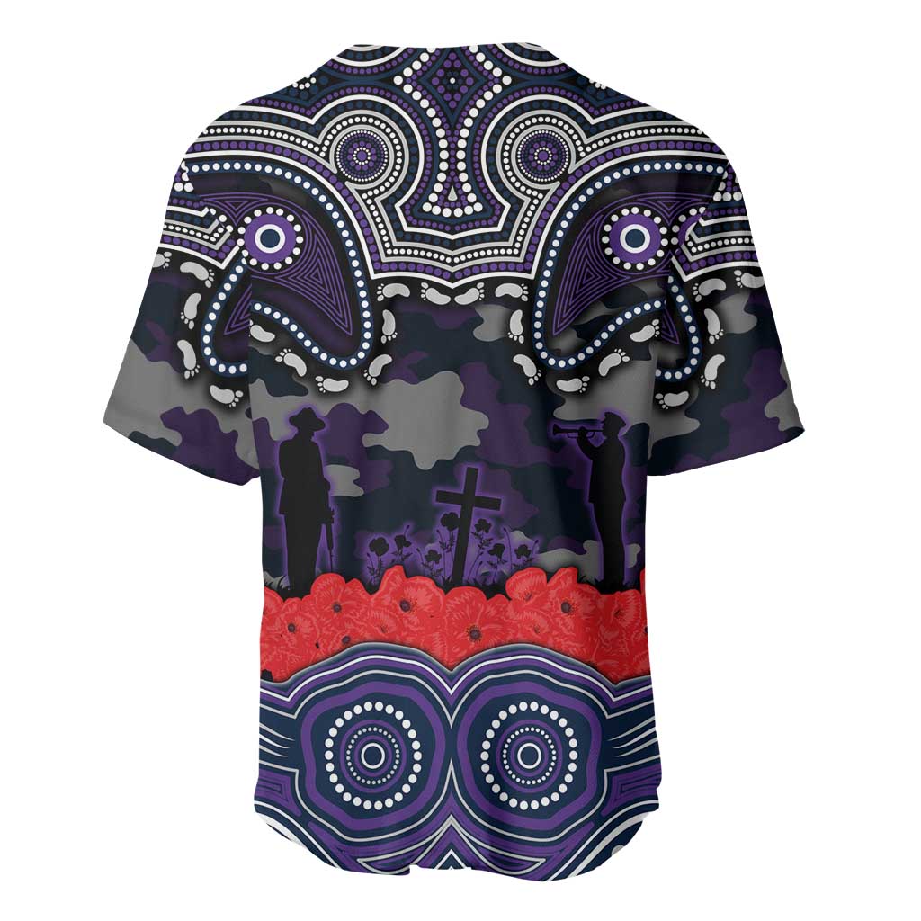ANZAC Day Melbourne Storm Baseball Jersey Military Memorial Aboriginal Indigenous Art