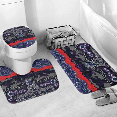 ANZAC Day Melbourne Storm Bathroom Set Military Memorial Aboriginal Indigenous Art