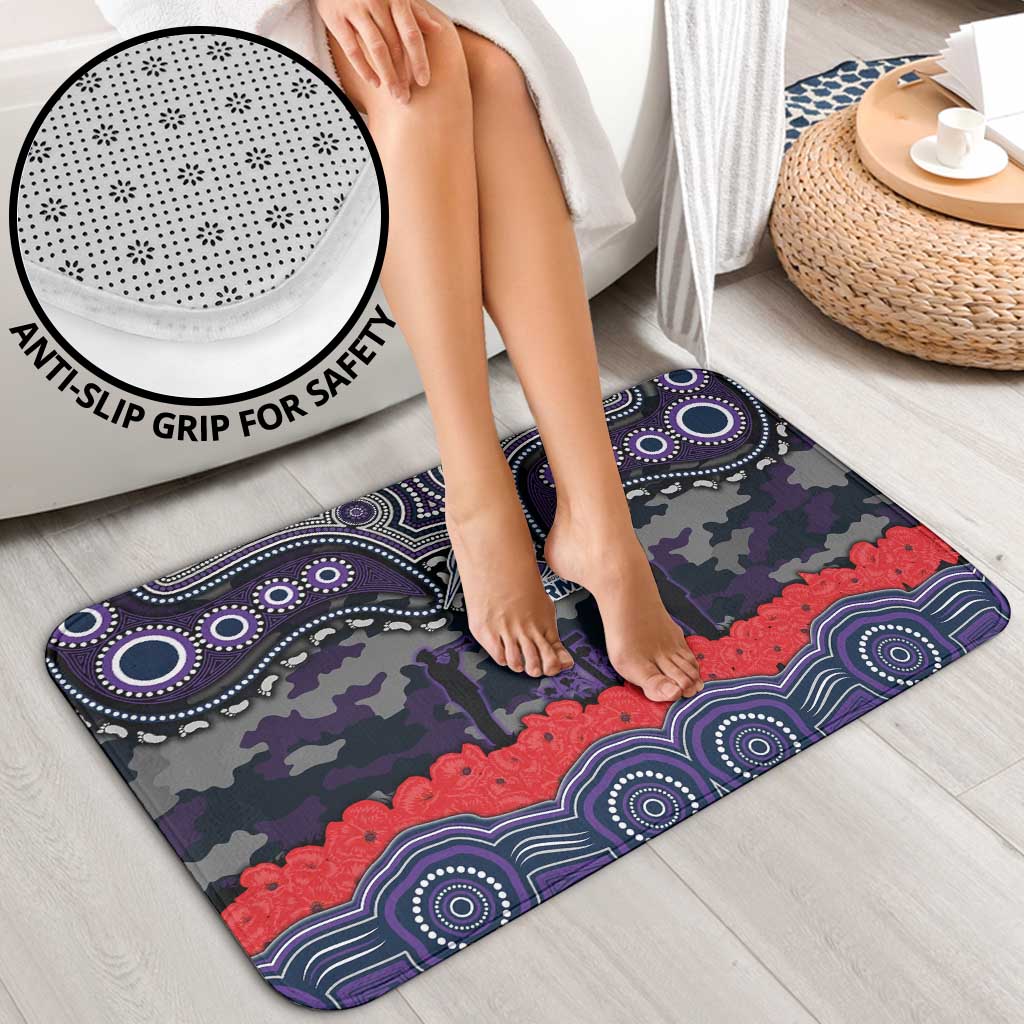 ANZAC Day Melbourne Storm Bathroom Set Military Memorial Aboriginal Indigenous Art