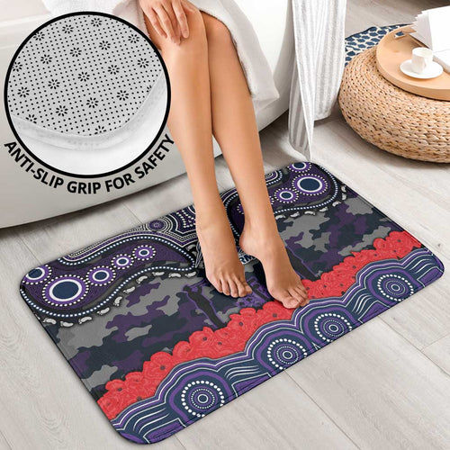 ANZAC Day Melbourne Storm Bathroom Set Military Memorial Aboriginal Indigenous Art
