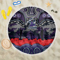 ANZAC Day Melbourne Storm Beach Blanket Military Memorial Aboriginal Indigenous Art