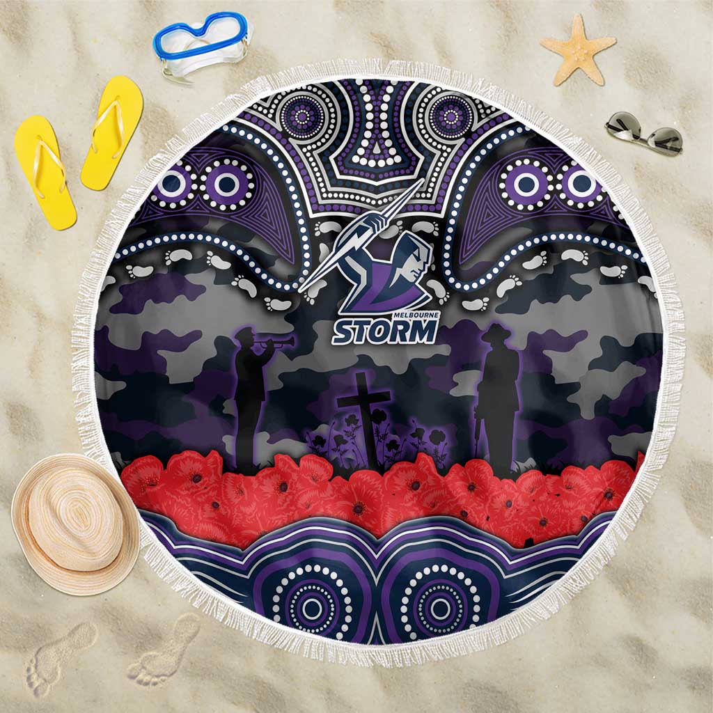 ANZAC Day Melbourne Storm Beach Blanket Military Memorial Aboriginal Indigenous Art