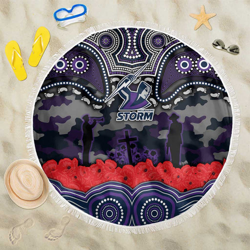 ANZAC Day Melbourne Storm Beach Blanket Military Memorial Aboriginal Indigenous Art