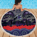 ANZAC Day Melbourne Storm Beach Blanket Military Memorial Aboriginal Indigenous Art