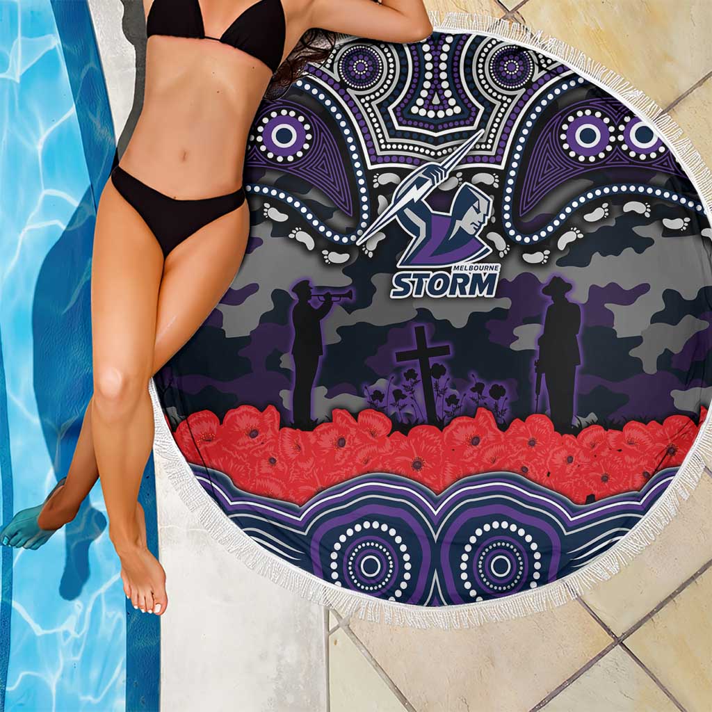 ANZAC Day Melbourne Storm Beach Blanket Military Memorial Aboriginal Indigenous Art