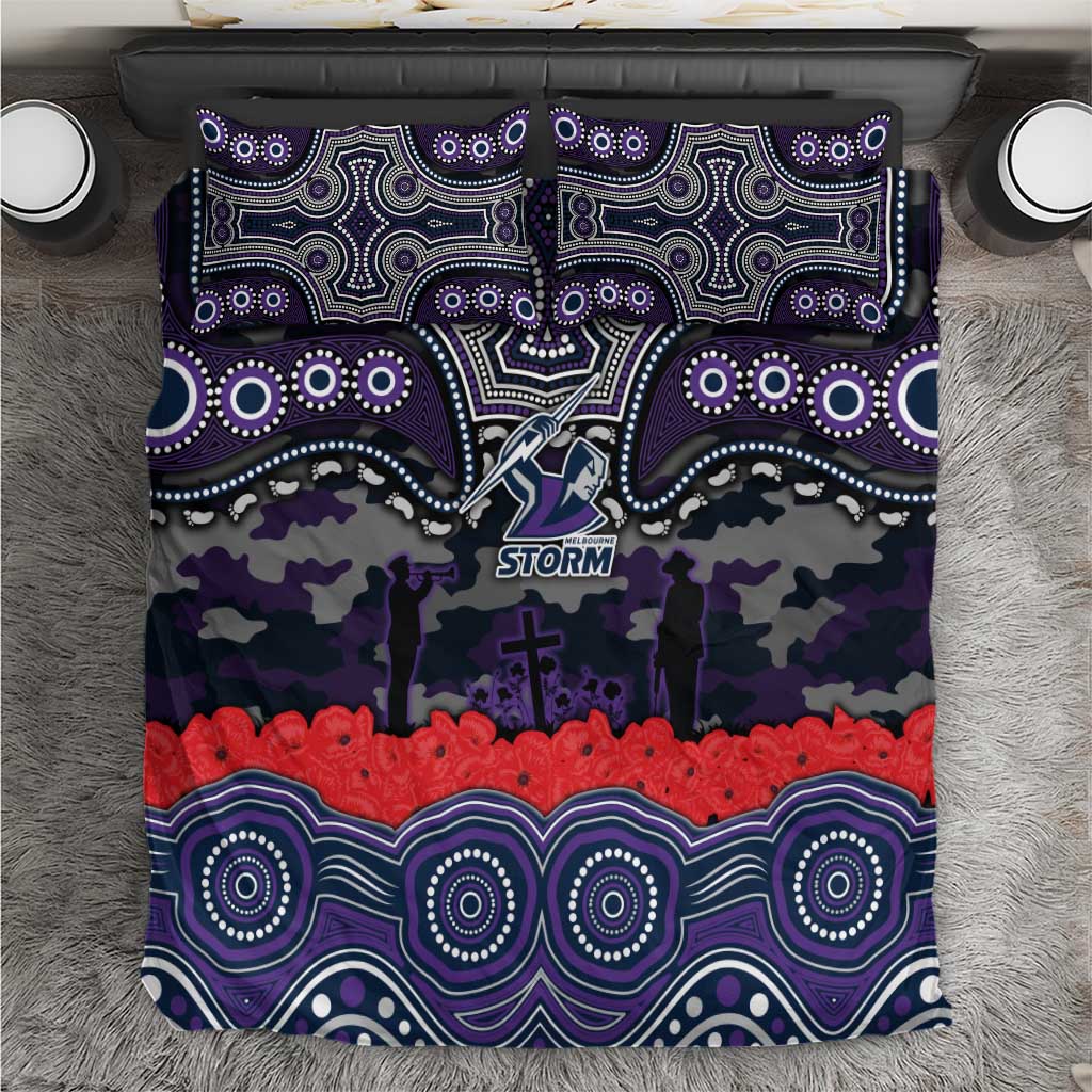 ANZAC Day Melbourne Storm Bedding Set Military Memorial Aboriginal Indigenous Art