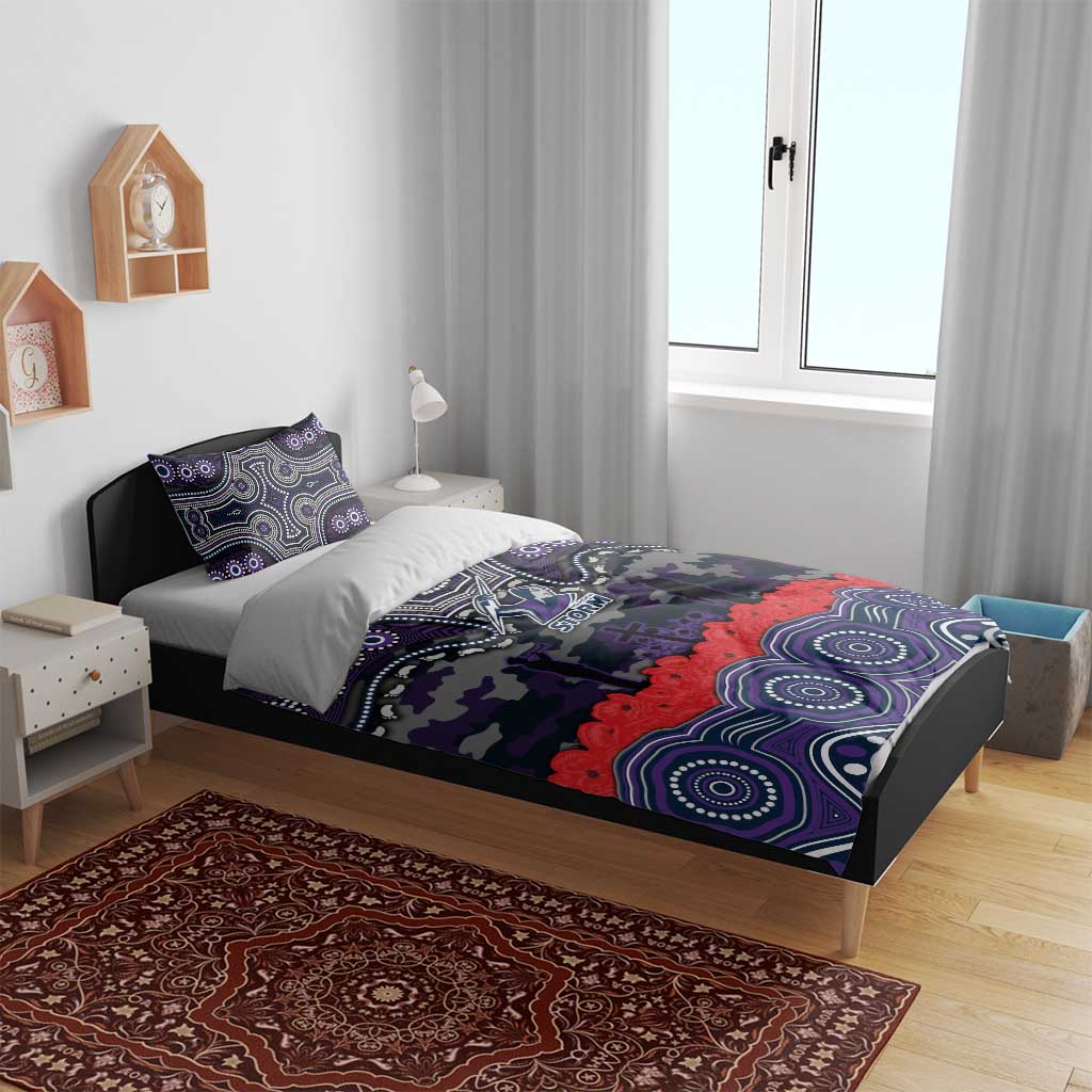 ANZAC Day Melbourne Storm Bedding Set Military Memorial Aboriginal Indigenous Art